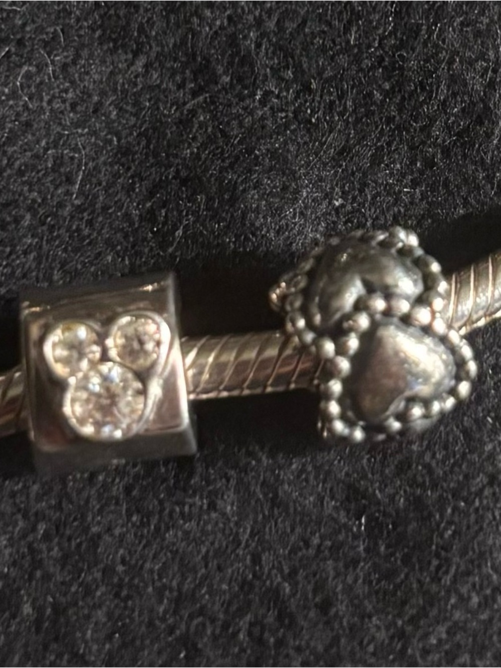 Sterling Silver Charm Bracelet with Yellow Glass Accent - Picture 3 of 11